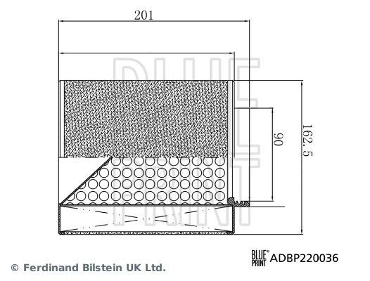 Купити ADBP220036 Blue Print Автомобільний фільтр повітря